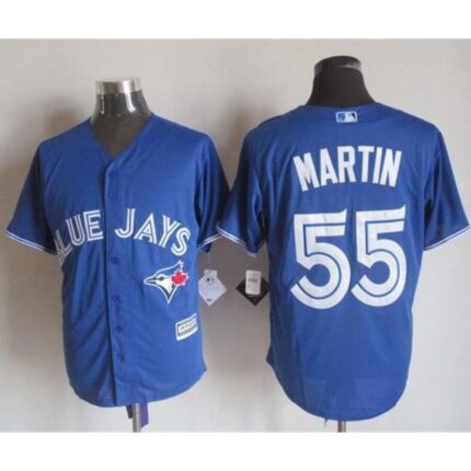 Blue Jays #55 Russell Martin Blue New Cool Base Stitched MLB Jersey