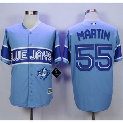 Blue Jays #55 Russell Martin Light Blue Exclusive New Cool Base Stitched MLB Jersey