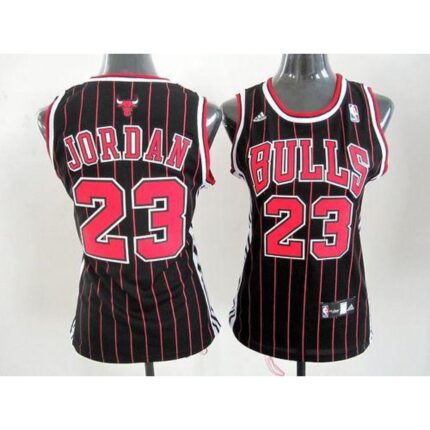 Bulls #23 Michael Jordan Black Women's Alternate Stitched NBA Jersey