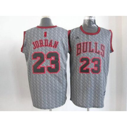 Bulls #23 Michael Jordan Grey Static Fashion Stitched NBA Jersey