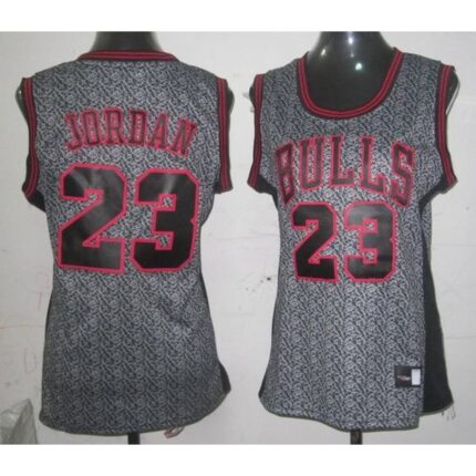 Bulls #23 Michael Jordan Grey Women's Static Fashion Stitched NBA Jersey