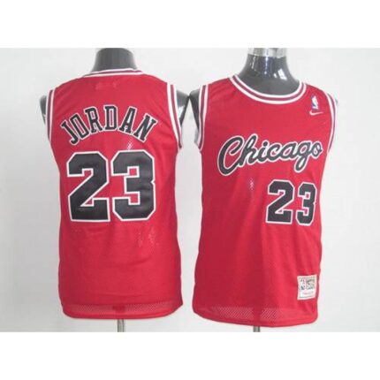 Bulls #23 Michael Jordan Red Nike Throwback Stitched NBA Jersey