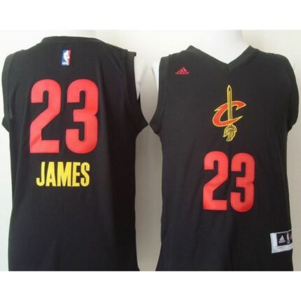 Cavaliers #23 LeBron James Black New Fashion Stitched NBA Jersey