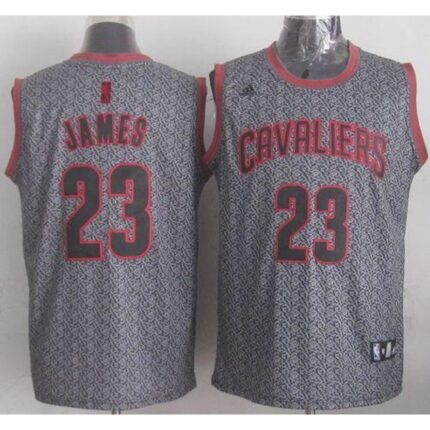 Cavaliers #23 LeBron James Grey Static Fashion Stitched NBA Jersey