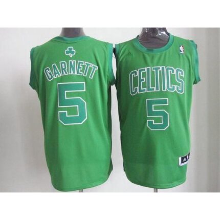 Celtics #5 Kevin Garnett Green Big Color Fashion Stitched NBA Jersey