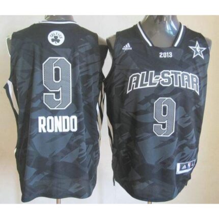 Celtics #9 Rajon Rondo Black 2013 All Star Fashion Embroidered NBA Jersey