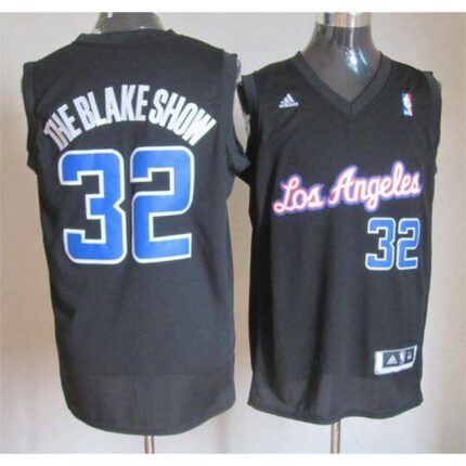Clippers #32 Blake Griffin Black With Blake Show Stitched NBA Jersey