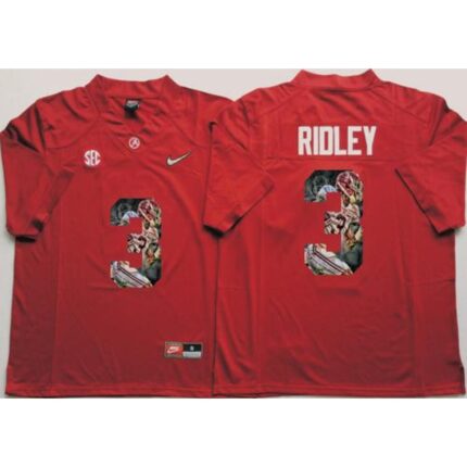 Crimson Tide #3 Calvin Ridley Red Player Fashion Stitched NCAA Jersey