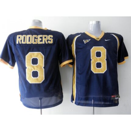 Golden Bears #8 Aaron Rodgers Blue Stitched NCAA Jersey