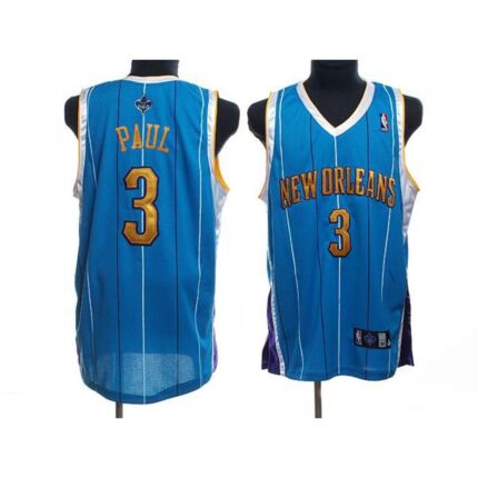 Hornets #3 Chris Paul Stitched Baby Blue NBA Jersey
