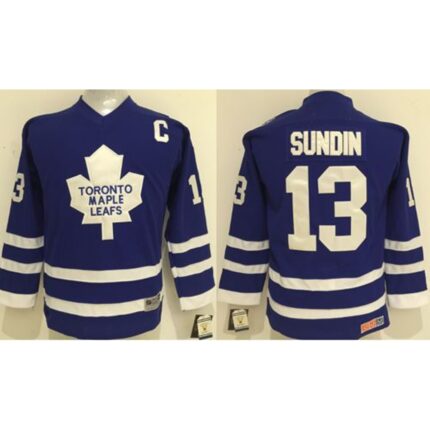 Maple Leafs #13 Mats Sundin Blue CCM Stitched Youth NHL Jersey