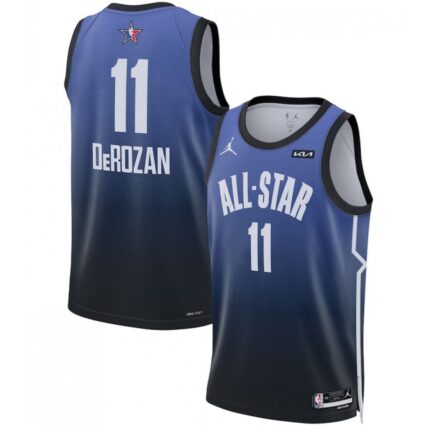 Men's 2023 All-Star #11 DeMar DeRozan Blue Game Swingman Stitched Basketball Jersey