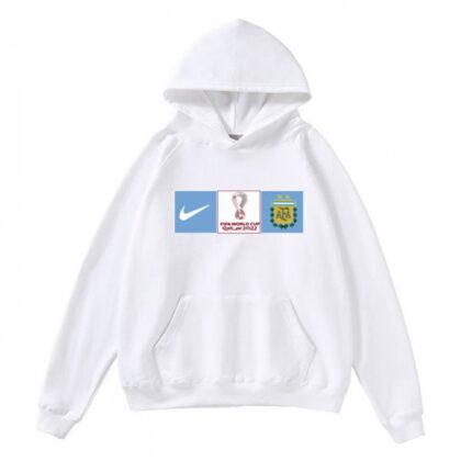 Men's Argentina World Cup Soccer Hoodie White