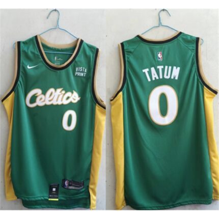 Men's Boston Celtics #0 Jayson Tatum Green Stitched Basketball Jersey