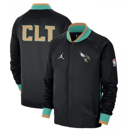 Men's Charlotte Hornets Black 2022/23 City Edition Full-Zip Jacket