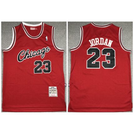 Men's Chicago Bulls #23 Michael Jordan 1984-85 Red Throwback Stitched Jersey