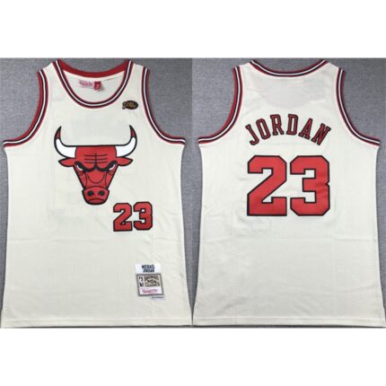 Men's Chicago Bulls #23 Michael Jordan White Stitched Basketball Jersey
