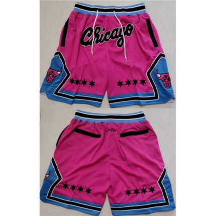 Men's Chicago Bulls Pink Shorts (Run Small)