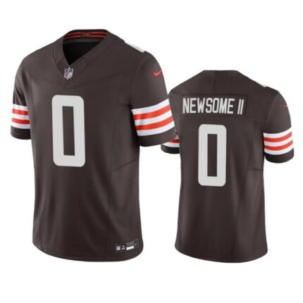 Men's Cleveland Browns #0 Greg Newsome II Brown 2023 F.U.S.E. Vapor Untouchable Limited Stitched Jersey