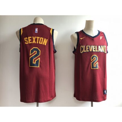 Men's Cleveland Cavaliers #2 Collin Sexton Red Swingman Stitched NBA Jersey