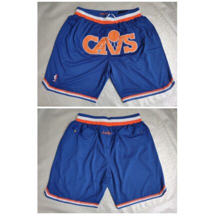 Men's Cleveland Cavaliers Blue Shorts(Run Small)