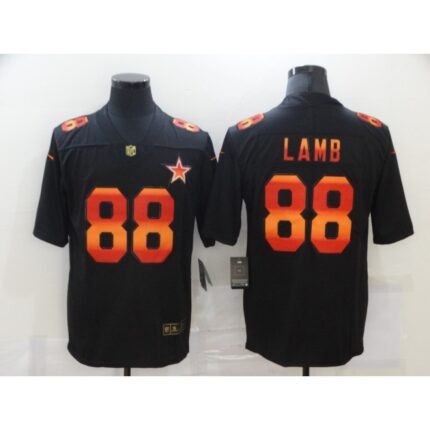 Men's Dallas Cowboys #88 CeeDee Lamb 2020 Black Fashion Limited Stitched Jersey