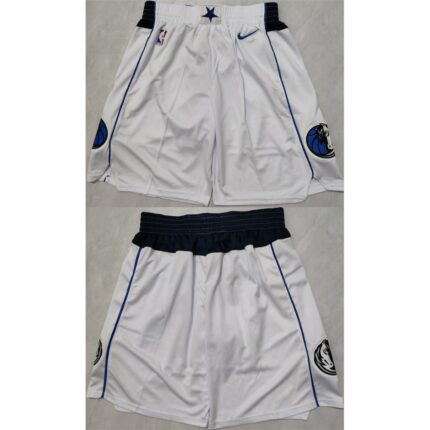 Men's Dallas Mavericks White Shorts (Run Small)