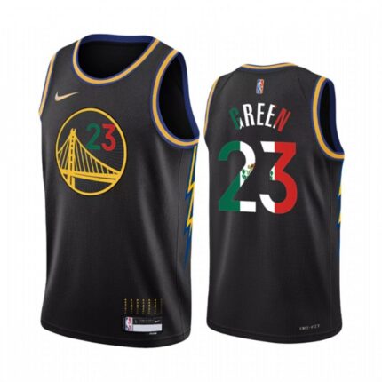 Men's Golden State Warriors #23 Draymond Green 2022 Black Special Mexico City Edition Stitched Jersey