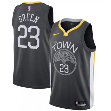 Men's Golden State Warriors #23 Draymond Green Black Statement Edition Swingman Stitched Jersey