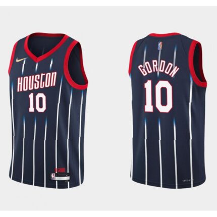 Men's Houston Rockets #10 Eric Gordon 2021/22 City Edition 75th Anniversary Navy  Stitched Basketball Jersey