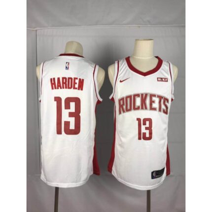 Men's Houston Rockets #13 James Harden White Stitched NBA Jersey