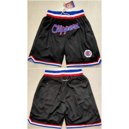 Men's Los Angeles Clippers Black Shorts (Run Small)