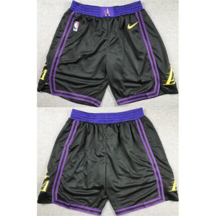 Men's Los Angeles Lakers Black Shorts (Run Small)