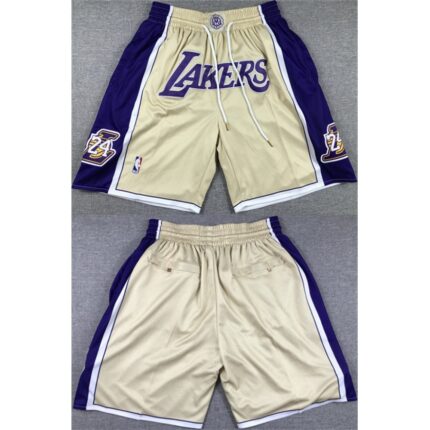 Men's Los Angeles Lakers Gold/Purple  Shorts (Run Small)