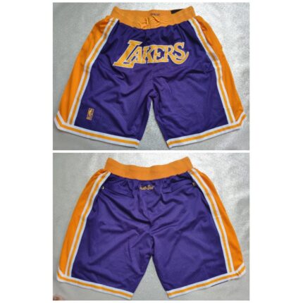 Men's Los Angeles Lakers Purple Shorts (Run Small)