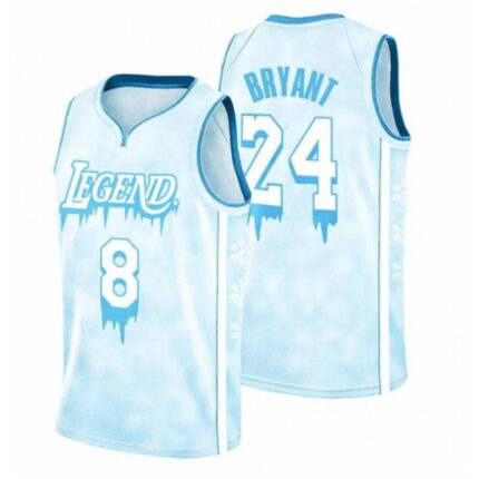Men's Los Angeles Lakers  Front #8 Back #24 Kobe Bryant Legend Icy Stitched Jersey