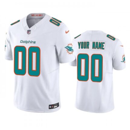 Men's Miami Dolphins Active Player Custom White 2023 F.U.S.E Vapor Limited Stitched Football Jersey