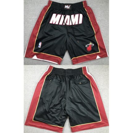 Men's Miami Heat Black  Shorts (Run Small)