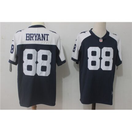 Men's Nike Dallas Cowboys #88 Dez Bryant Navy Blue Thanksgiving Stitched NFL Vapor Untouchable Limited Throwback Jersey