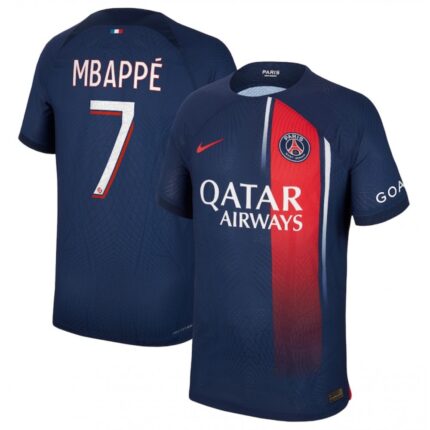 Men's Paris Saint-Germain #7 Mbappe  Navy Soccer Jersey