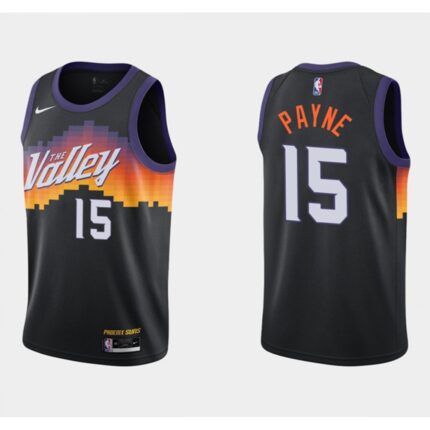 Men's Phoenix Suns  #15 Cameron Payne Black City Edition Stitched Jersey
