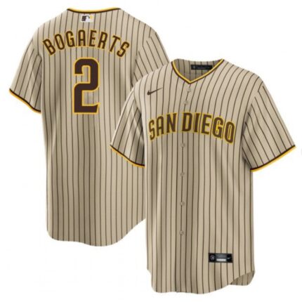 Men's San Diego Padres #2 Xander Bogaerts Tan Cool Base Stitched Baseball Jersey