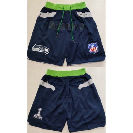 Men's Seattle Seahawks Navy Shorts (Run Small)