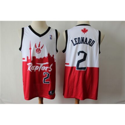 Men's Toronto Raptors #2 Kawhi Leonard White/Red 2019 City Edition Swingman Stitched NBA Jersey