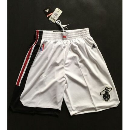 Miami Heat White NBA Shorts