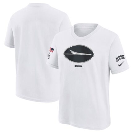 Youth New York Jets Nike White 2024 Salute To Service T-Shirt
