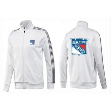 NHL New York Rangers Zip Jackets White-2