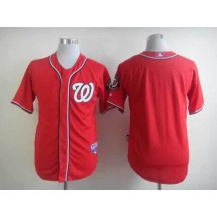 Nationals Blank Red Cool Base Stitched MLB Jersey