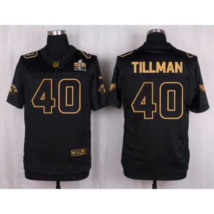 Nike Cardinals #40 Pat Tillman Black Pro Line Gold Collection Men's Stitched NFL Elite Jersey