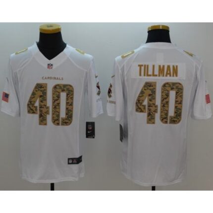 Nike Cardinals #40 Pat Tillman White Men's Stitched NFL Limited Salute to Service Jersey